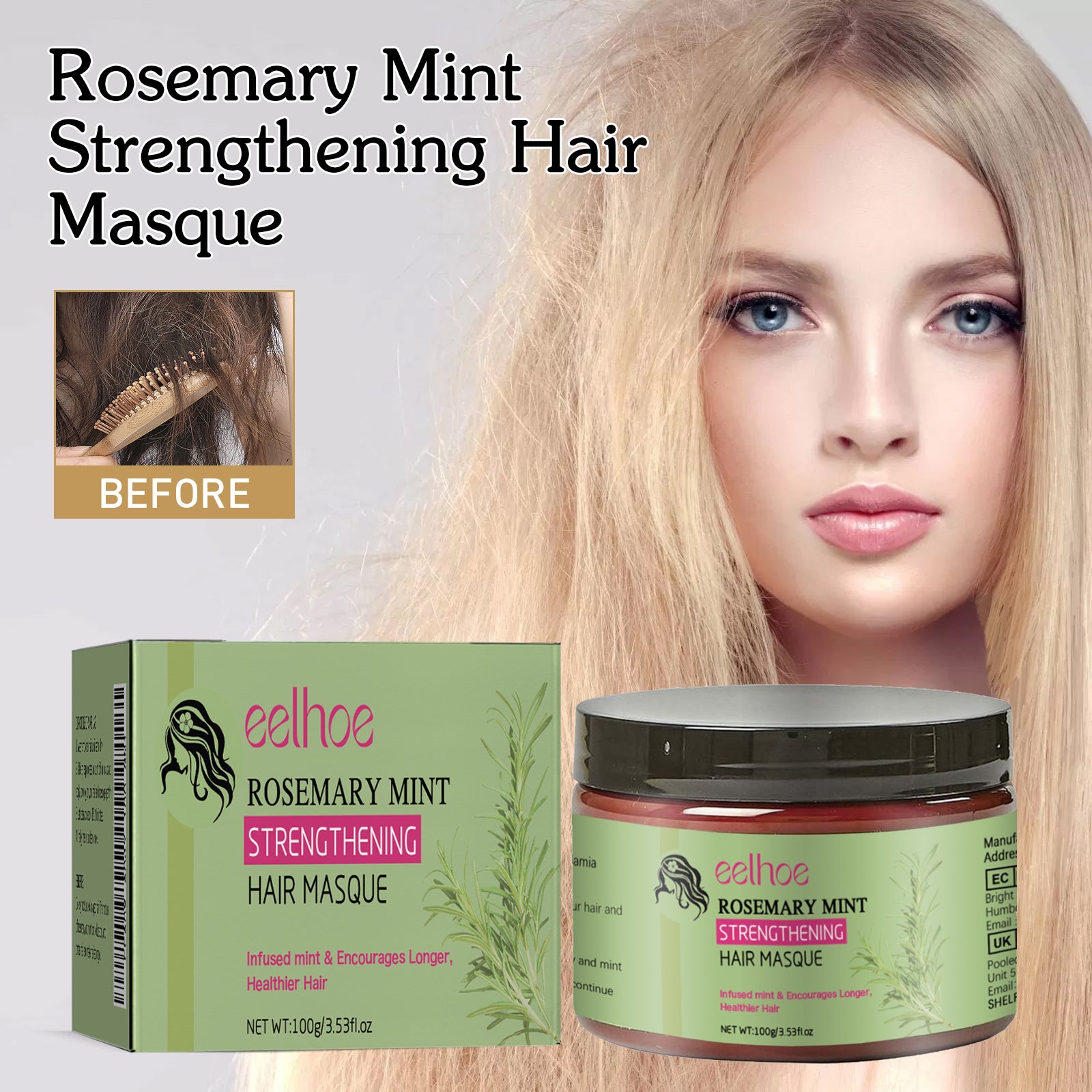 Rosemary Hair Mask – Nourishes, Softens & Repairs Dry Hair