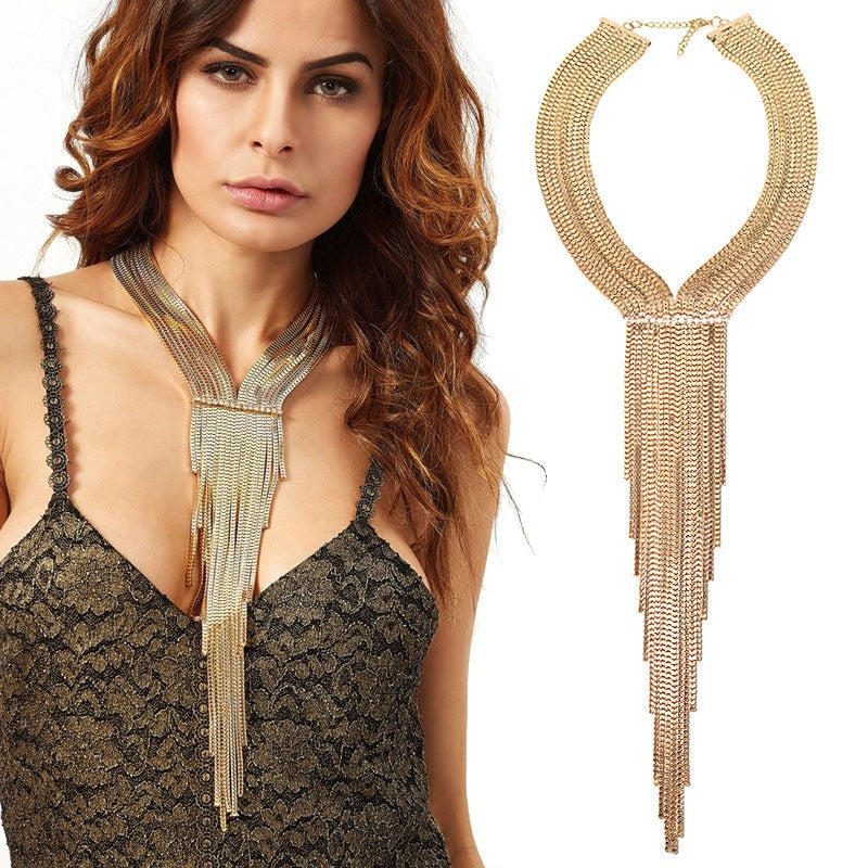 Luxury Women's Tassel Chain Necklace