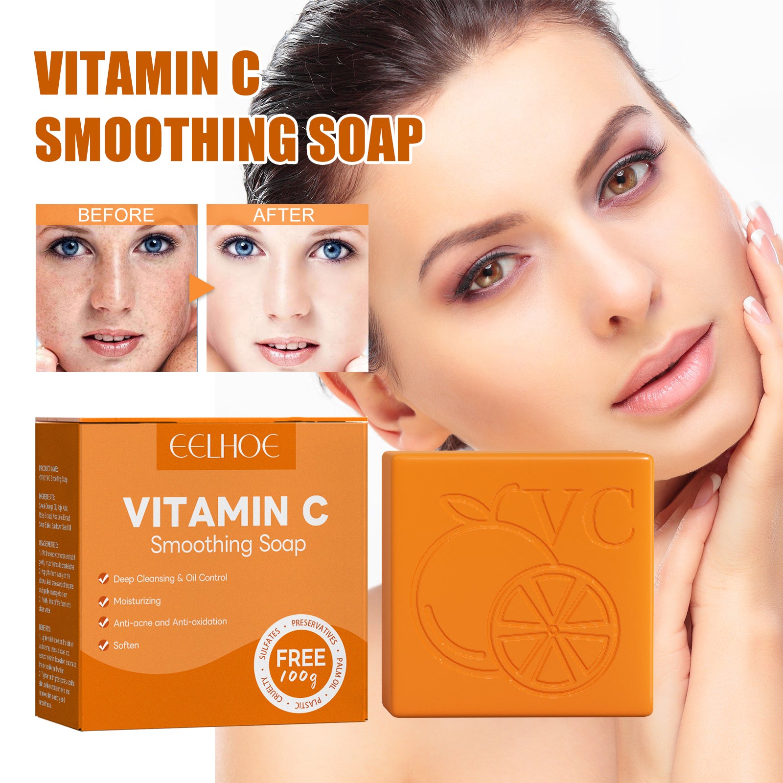 Vitamin C Whitening Soap – Brighten & Deep Cleanse Skin