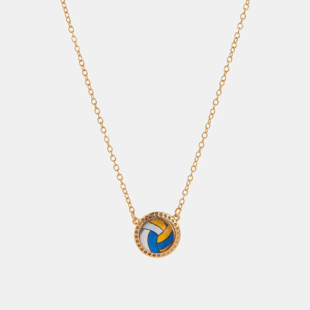 Sporty Resin Pendant Necklace for Women