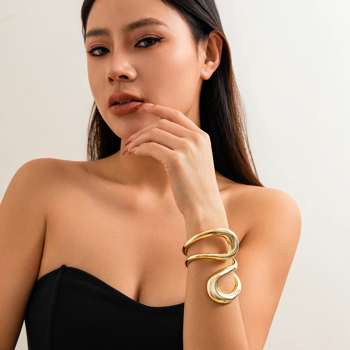 Steampunk Chunky Metal Cuff Bangle Bracelet
