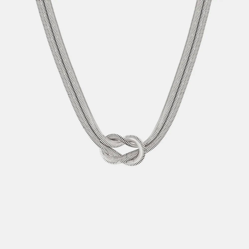 Titanium Steel Knot Pendant Necklace