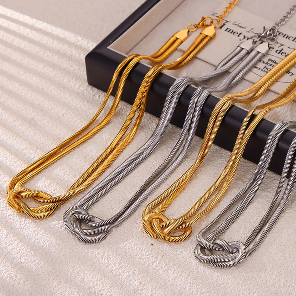 Titanium Steel Knot Pendant Necklace