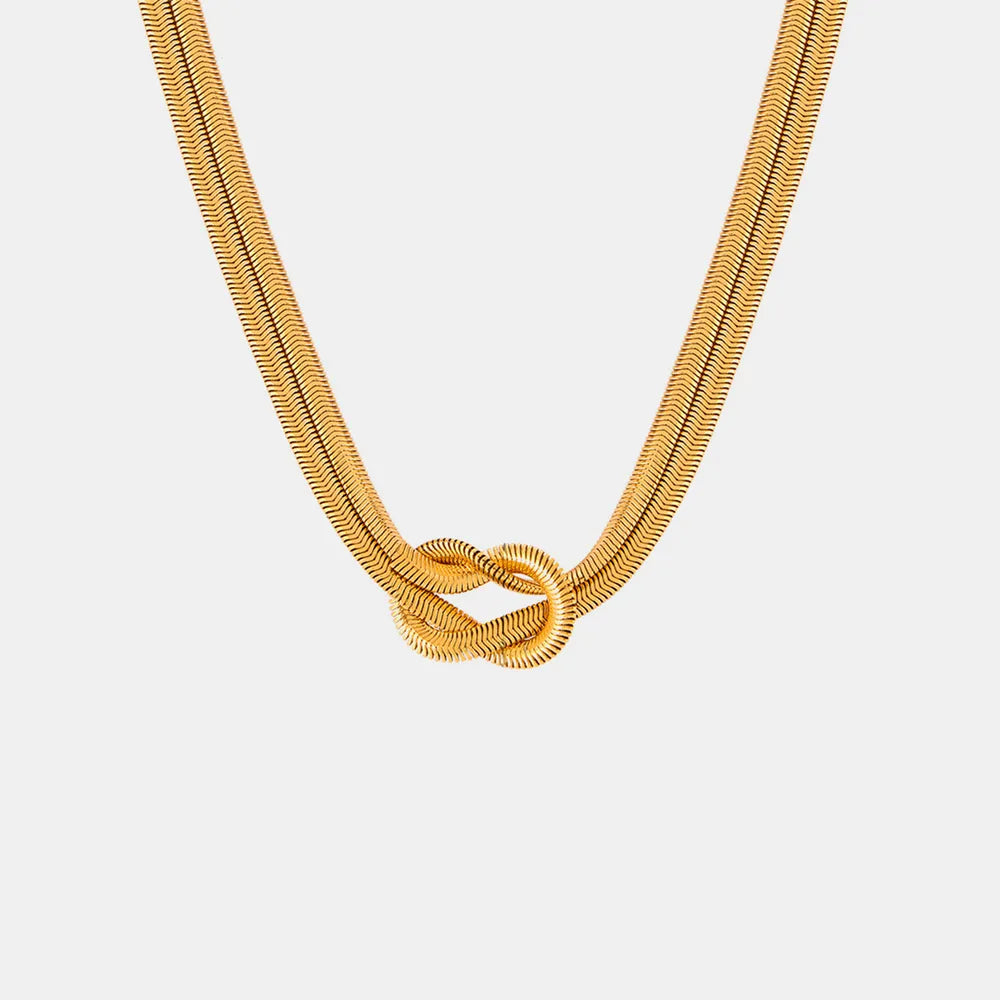 Titanium Steel Knot Pendant Necklace