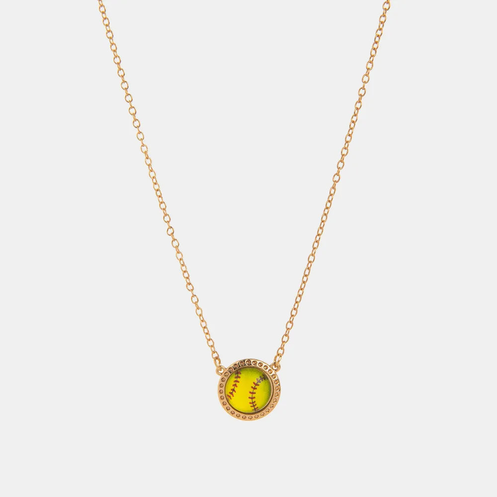Sporty Resin Pendant Necklace for Women