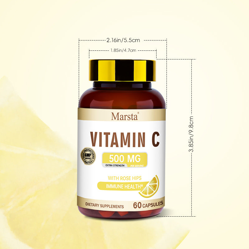 Vitamin C Capsules – Pure Daily Supplement for Skin & Health