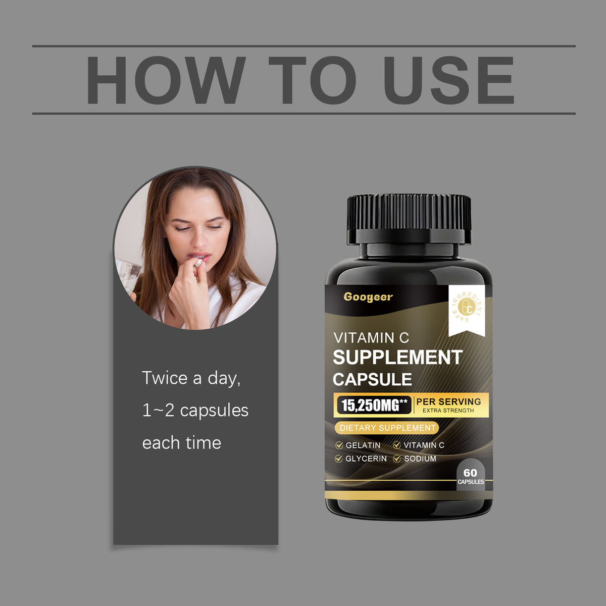 Vitamin C Supplement Capsule – Daily Immunity & Skin Boost