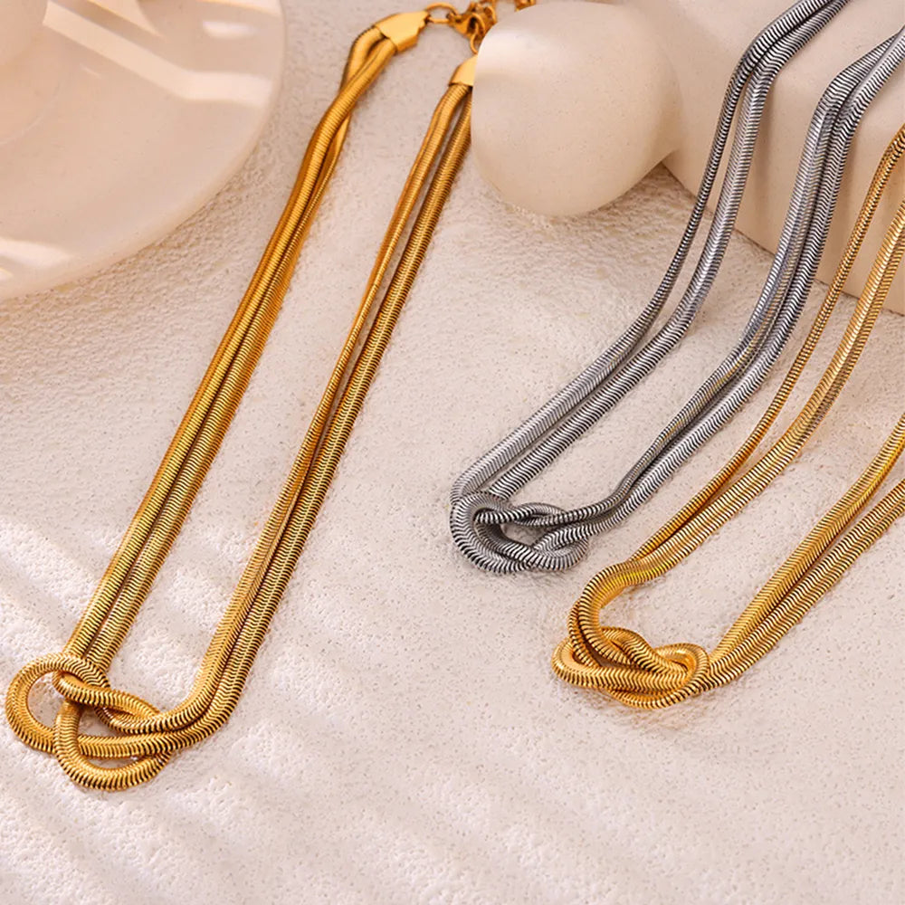 Titanium Steel Knot Pendant Necklace