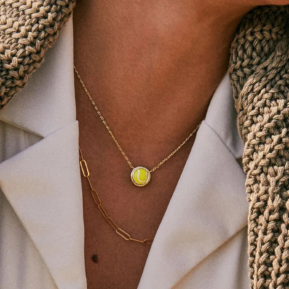 Sporty Resin Pendant Necklace for Women
