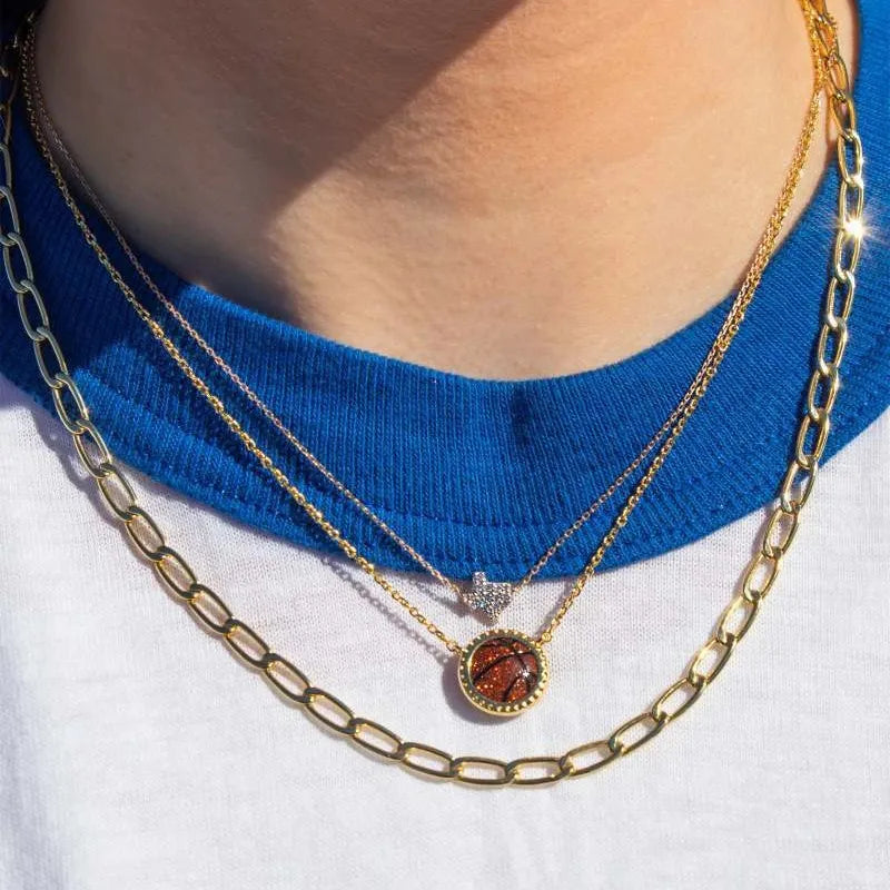 Sporty Resin Pendant Necklace for Women